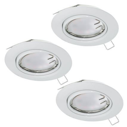 Eglo - LOT x3 Spot LED encastrable PENETO 3xGU10-LED/5W/230V