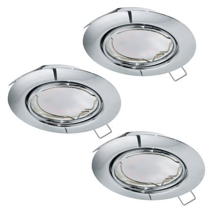 Eglo - PACK 3x Luminaire LED encastrable PENETO 3xGU10-LED/5W/230V