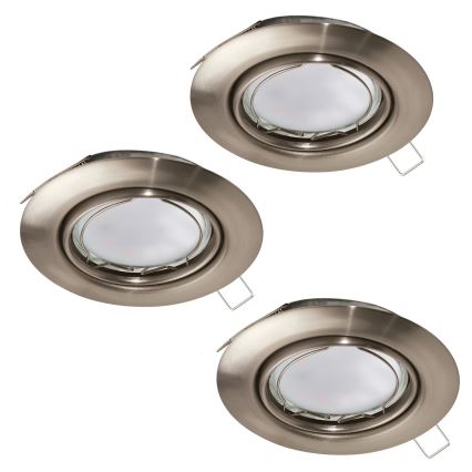 Eglo - Lot de 3 spots LED encastrés PENETO 1xGU10-LED/5W/230V