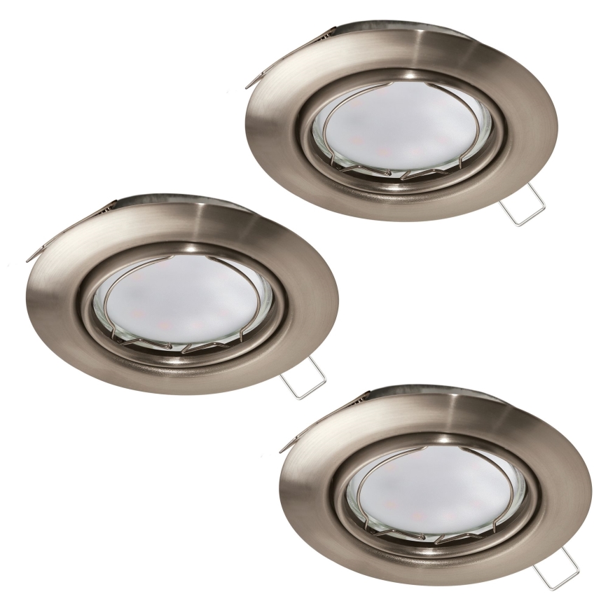 Eglo - Lot de 3 spots LED encastrés PENETO 1xGU10-LED/5W/230V