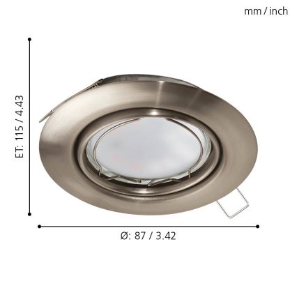 Eglo - SET 3x Spot LED encastrable PENETO 3xGU10-LED/5W/230V