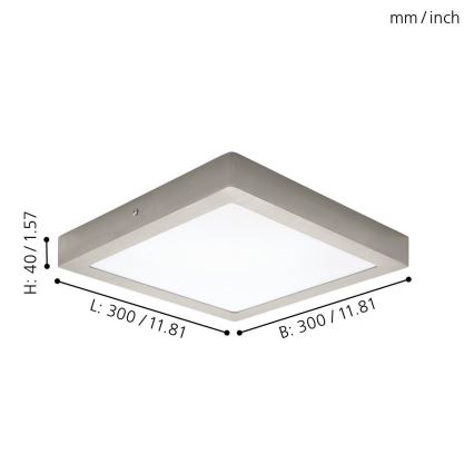 Eglo 94528 - plafonnier LED FUEVA 1 LED/22W/230V