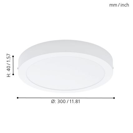 Eglo 94536 - plafonnier LED FUEVA 1 LED/24W/230V