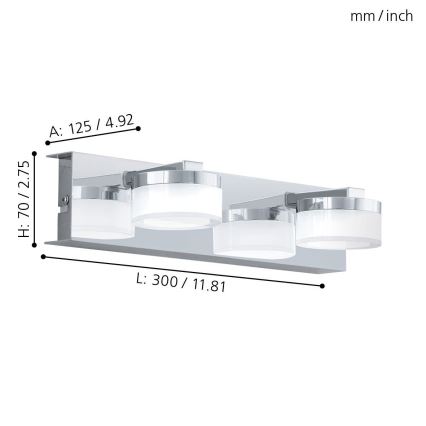 Eglo - Applique murale salle de bain 2xLED/4,5W/230V IP44