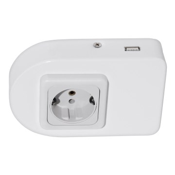 Eglo 94663 - Prise électrique pour meuble de cuisine SCHUKO avec USB TAXANO