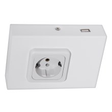 Eglo 94665 - Prise électrique sous meubles de cuisine avec USB TAXANO