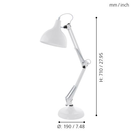 Eglo - Lampe de table 1xE27/40W/230V