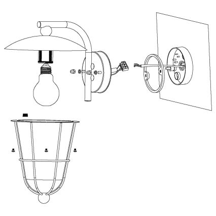 Eglo - Luminaire extérieur LED 1xE27/8,5W/230V IP44