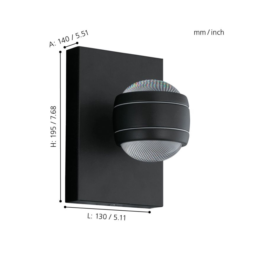 Eglo - Luminaire extérieur 2xLED/3,7W/230V IP44