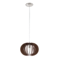 Eglo 95023 - Suspension sur câble STELLATO 1xE27/60W/230V Ø 30 cm marron