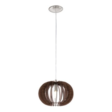 Eglo 95023 - Suspension sur câble STELLATO 1xE27/60W/230V Ø 30 cm marron