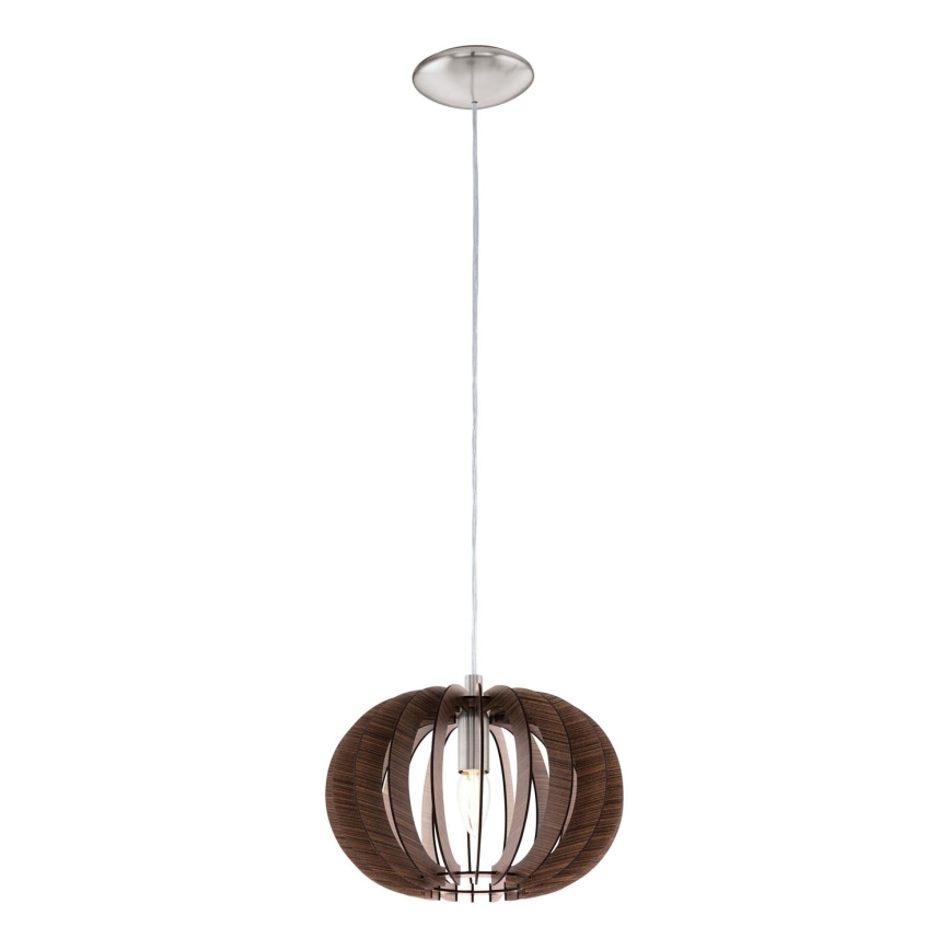 Eglo 95023 - Suspension sur câble STELLATO 1xE27/60W/230V Ø 30 cm marron