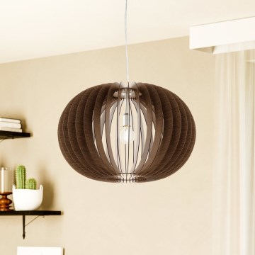 Eglo 95026 - Suspension sur câble STELLATO 1xE27/60W/230V Ø 70 cm marron