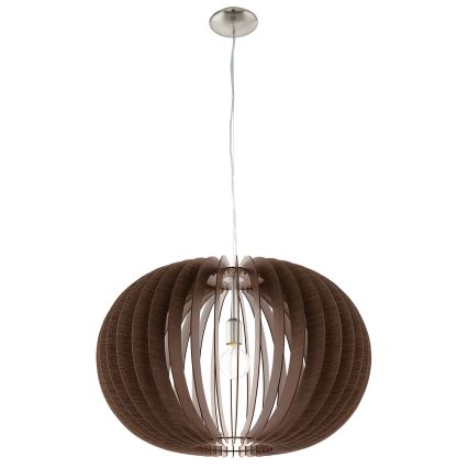 Eglo 95026 - Suspension sur câble STELLATO 1xE27/60W/230V Ø 70 cm marron
