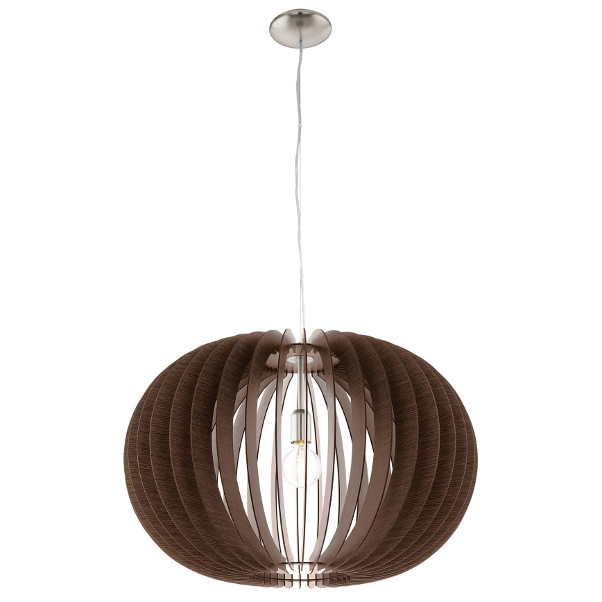 Eglo 95026 - Suspension sur câble STELLATO 1xE27/60W/230V Ø 70 cm marron