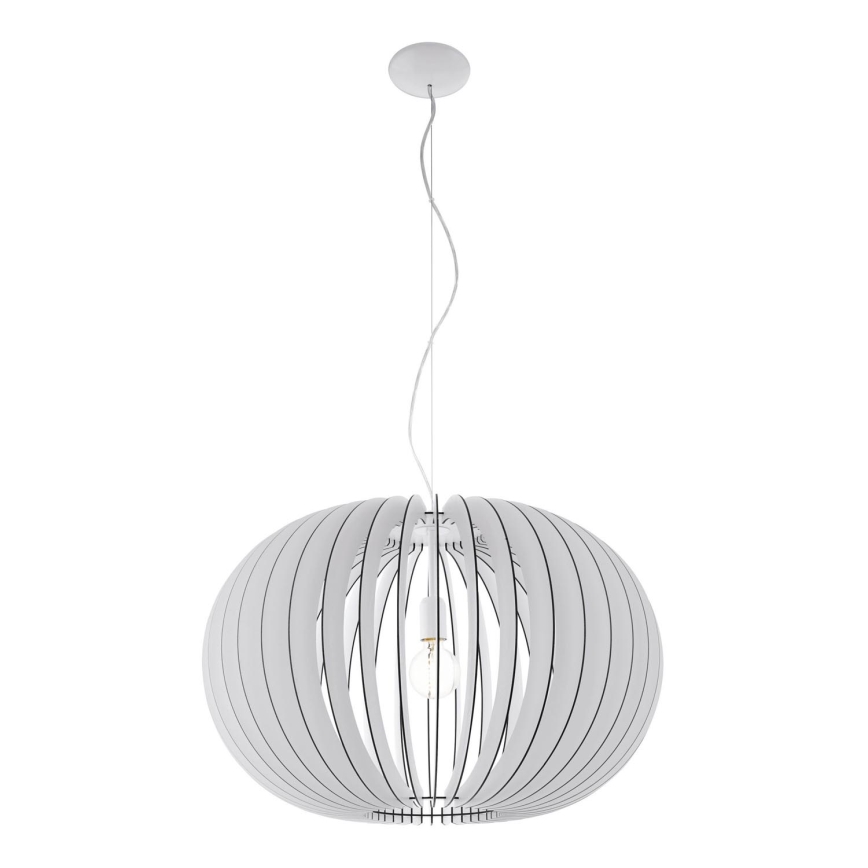 Eglo 95034 - Suspension sur câble STELLATO 1xE27/60W/230V Ø 70 cm blanche