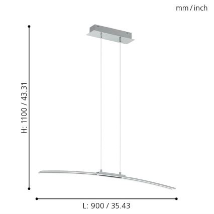 Eglo - Lustre LED/30W/230V