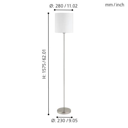 Eglo - Lampadaire 1xE27/60W/230V