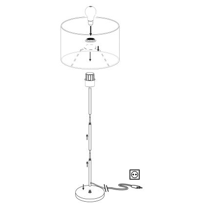 Eglo - Lampadaire 1xE27/60W/230V