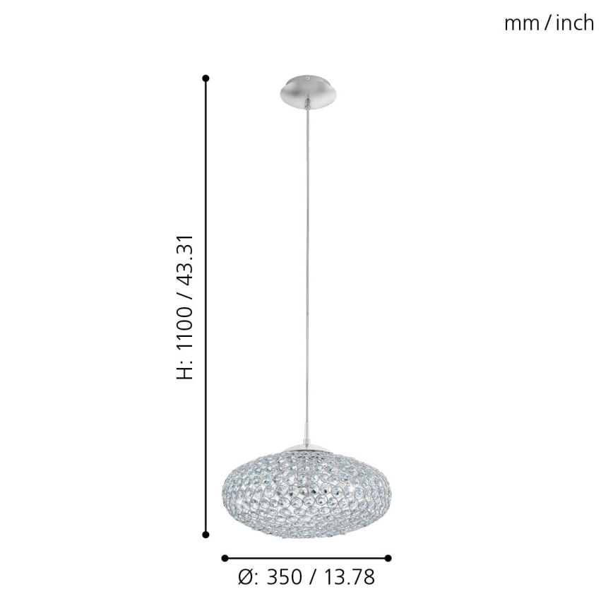 Eglo - Suspension filaire 1xE27/60W/230V