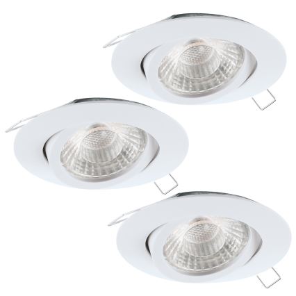 Eglo - SET 3x Spot LED encastrable TEDO 3xGU10-LED/5W/230V