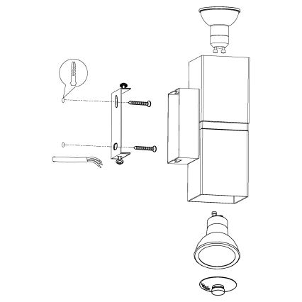 Eglo - Applique murale LED 2xGU10-LED/4W/230V