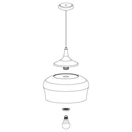 Eglo - Suspension filaire 1xE27/60W/230V