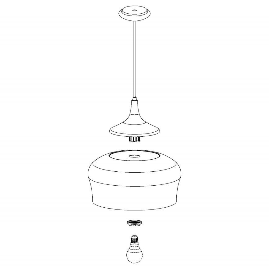 Eglo - Suspension filaire 1xE27/60W/230V