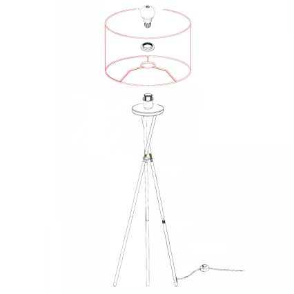 Eglo - Lampadaire 1xE27/60W/230V