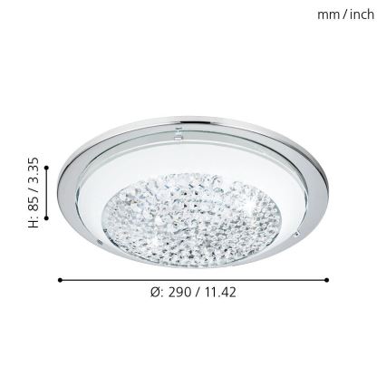 Eglo 95639 - Plafonnier LED ACOLLA 3xLED/3,6W/230V