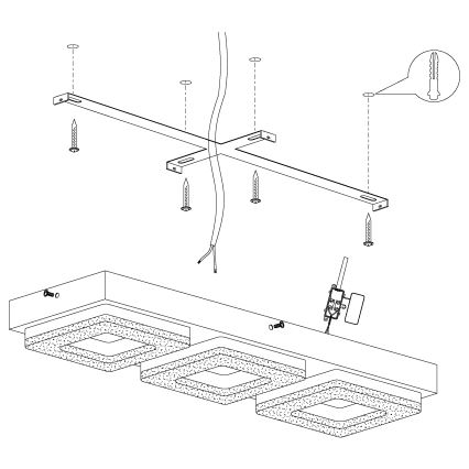 Eglo - Plafonnier 3xLED/4W/230V