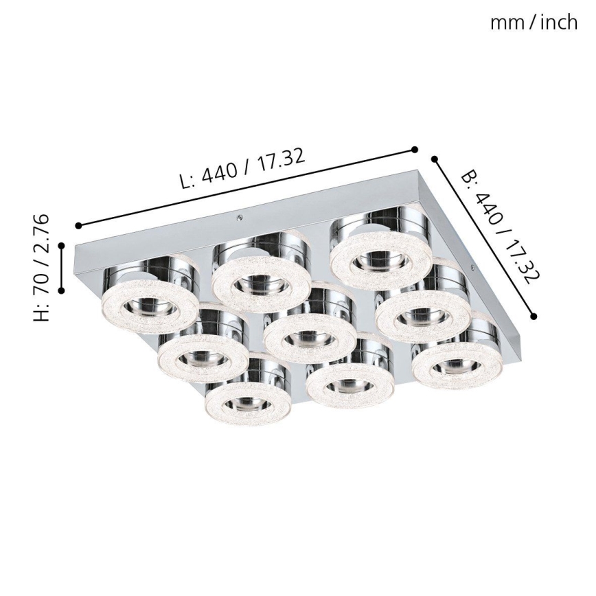 Eglo 95665 - Plafonnier FRADELO 9xLED/4W/230V