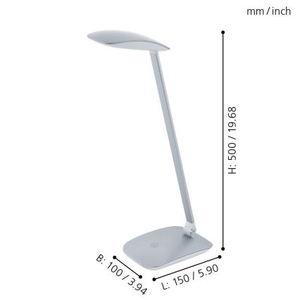 Eglo - Lampe de table LED dimmable LED/4,5W/USB