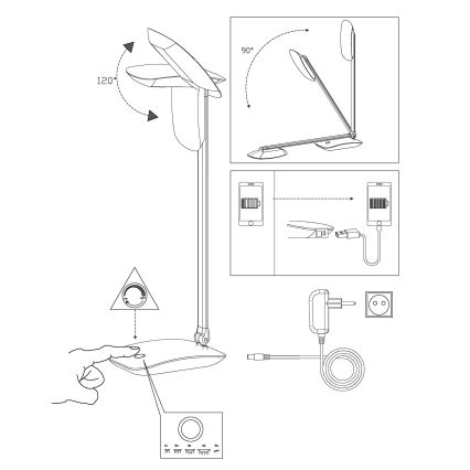Eglo - Lampe de table LED dimmable LED/4,5W/USB