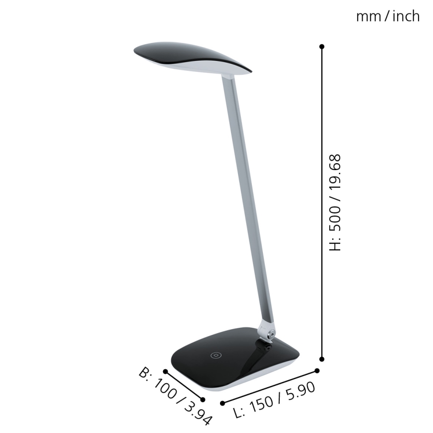 Eglo - Lampe de bureau LED dimmable LED/4,5W/USB