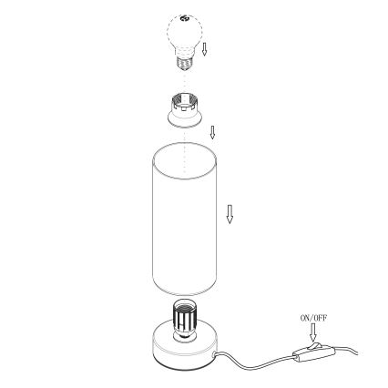 Eglo - lampe de table 1xE27/60W/230V