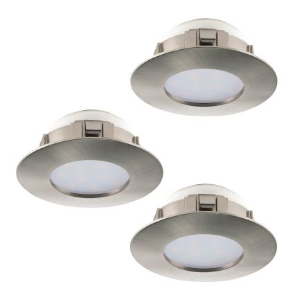 Eglo - SET 3x Spot LED encastrable PINEDA 1xLED/6W/230V