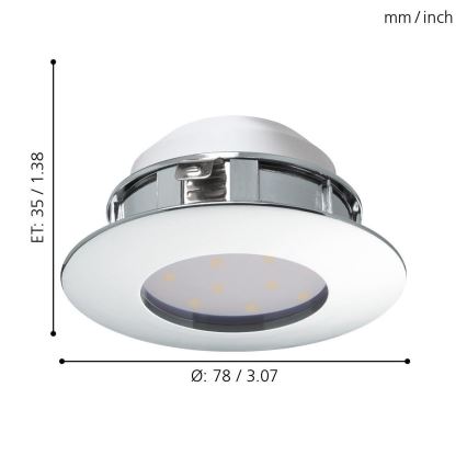 Eglo - LED luminaire encastré LED/4,9W/230V