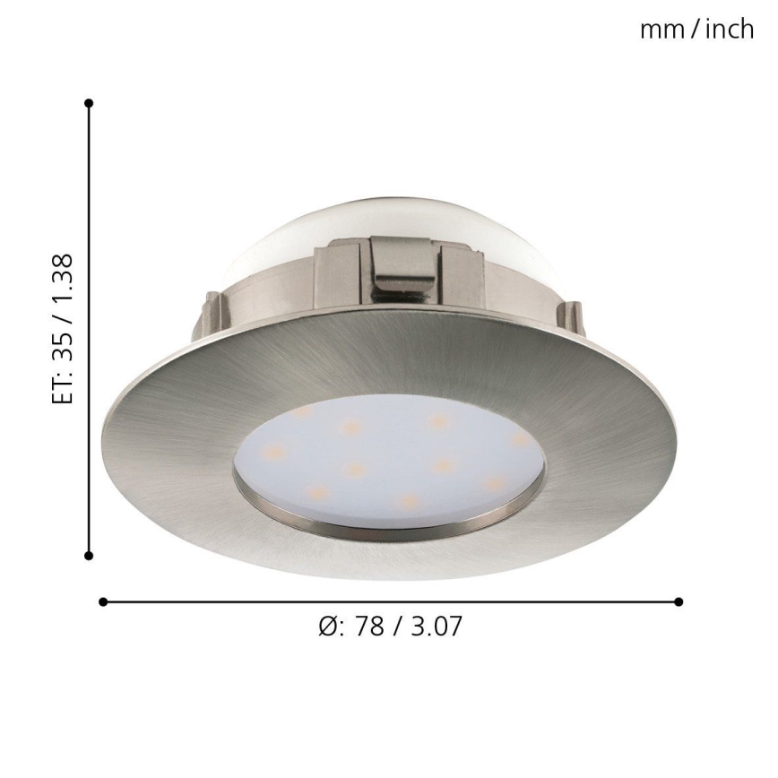 Eglo - Plafonnier encastré LED 4,9 W 230 V