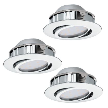 Eglo - Pack de 3 luminaires encastrés LED PINEDA LED/4,9W/230V