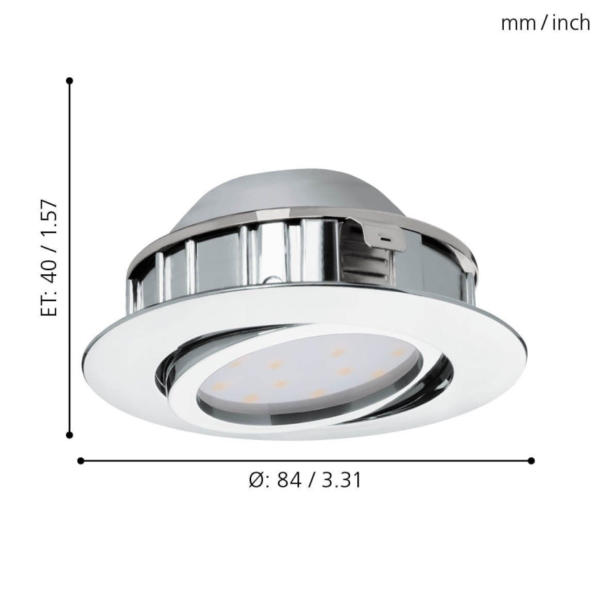 Eglo 95855- Luminaire LED encastrable PINEDA 1xLED/5,5W/230V