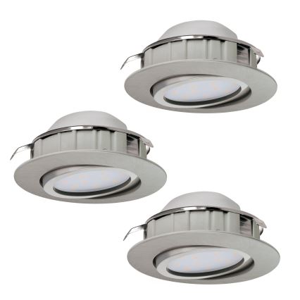 Eglo - PACK 3x Luminaire LED encastrable PINEDA 1xLED/6W/230V