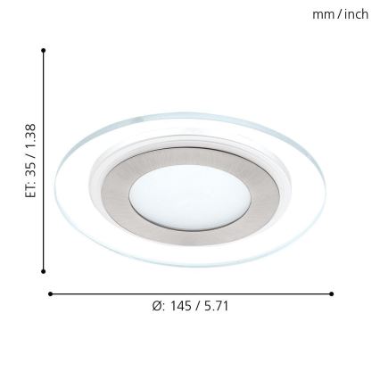 Eglo - Luminaire LED encastrable 1xLED/11W/230V