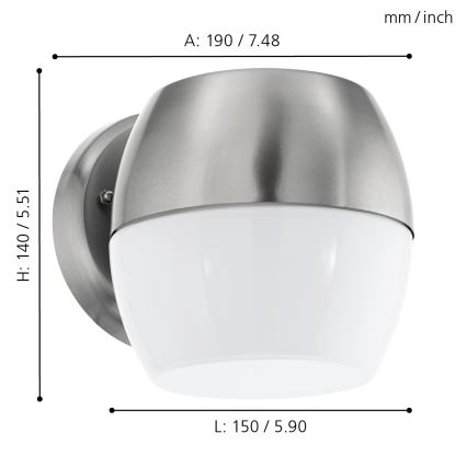 Eglo - Applique murale LED extérieure LED/11W IP44