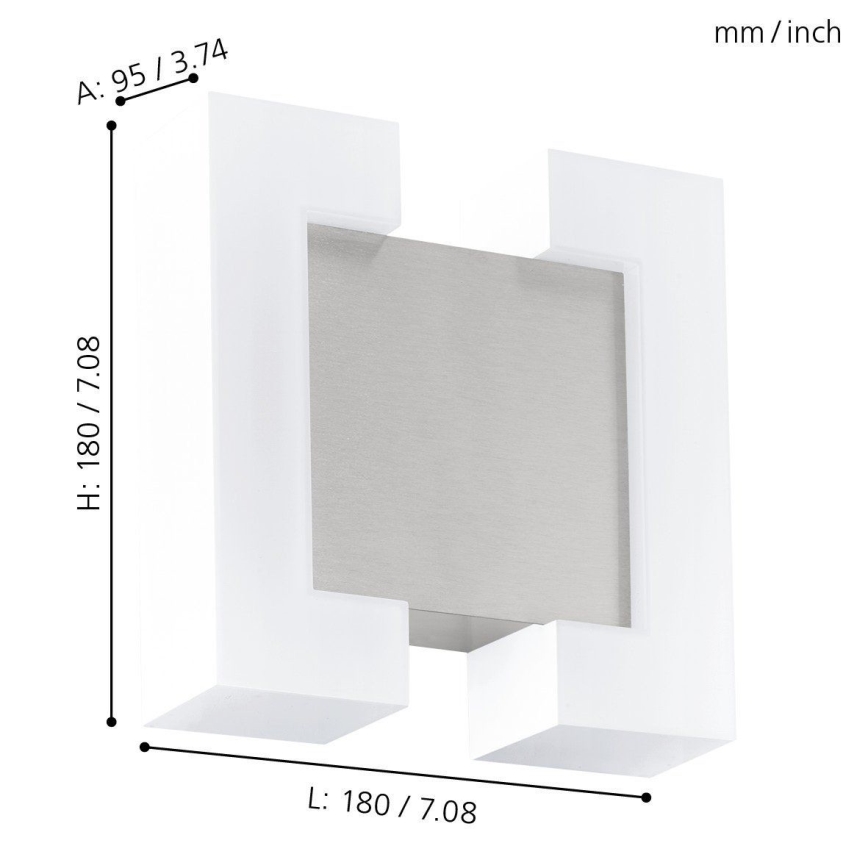 Eglo 95987 - LED Applique murale d'extérieur SITIA 2xLED/4,8W IP44