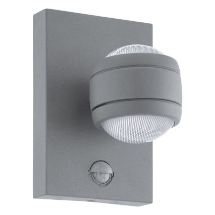 Eglo 96019 - Applique murale LED extérieure avec capteur SESIMBA 1 2xLED/3,7W IP44