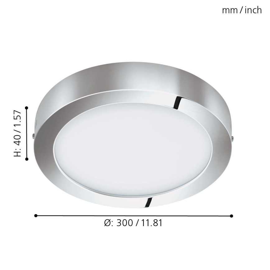 Eglo 96058 - luminaire LED pour salle de bains FUEVA 1 LED/22W/230V IP44 Ø 30 cm