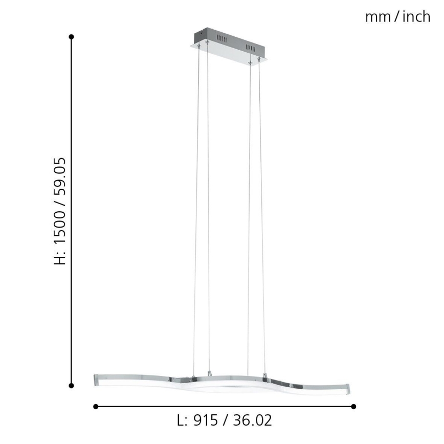 Eglo 96101 - Lustre LED LASANA 2 2xLED/10,5W/230V