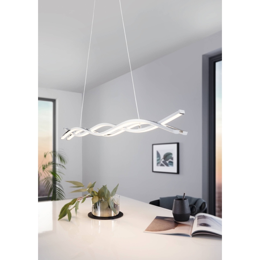 Eglo - Suspension LED sur câble LED/35W/230V 3000K chrome brillant
