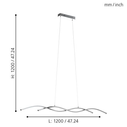 Eglo - Lustre LED 2xLED/14W/230V